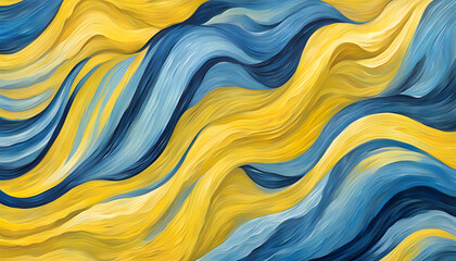 Yellow and blue background, aved background of yellow and blue waves.