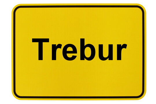 Illustration eines Ortsschildes der Gemeinde Trebur in Hessen