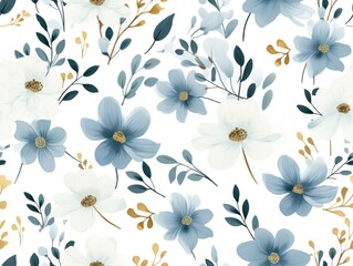 flower pattern water color