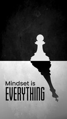 mindset is everything chess wallpaper - obrazy, fototapety, plakaty