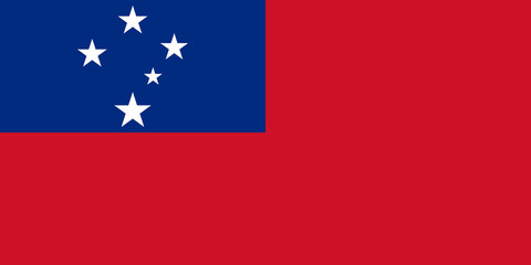 Obraz na płótnie Canvas Flag of Samoa