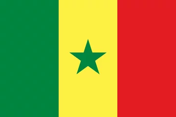 Deurstickers Flag of Senegal © Mahdi Langari