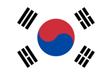 Flag of South Korea - obrazy, fototapety, plakaty