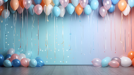 Group Of Balloons In A Room