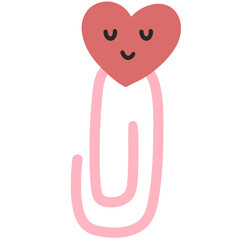 Cute Heart Paper Clip Doodle