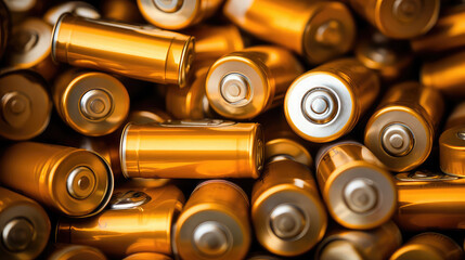 Lots of alkaline batteries. Separate waste collection, production of batteries for appliances and home, energy source.