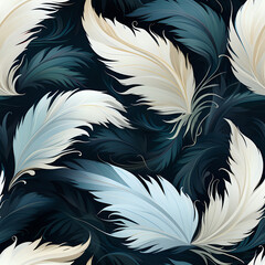 feathers seamless pattern