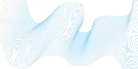 Abstract wavy lines flowing curve gradient color on transparent background. Abstract white background colorful lines. modern wavy stripes on white background isolated.