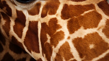 Giraffe fur. Animal fur texture closeup. Intricate Details of Animal Fur Texture
