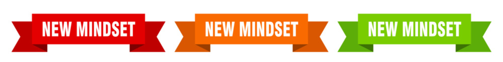 new mindset ribbon. new mindset isolated paper sign. banner