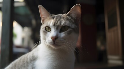portrait d'un chat, g&eacute;n&eacute;r&eacute; par IA