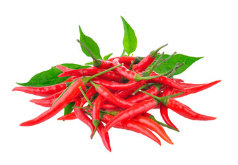 chili with leaf on transparent png