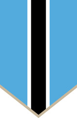 Vertical hanging flag of Botswana