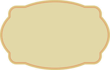 Vintage Label Shape Design Element Vector