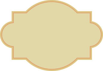 Vintage Label Shape Design Element Vector