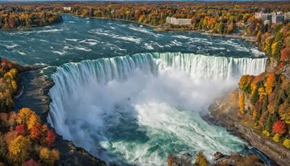 Amazing larg waterll in autumn season