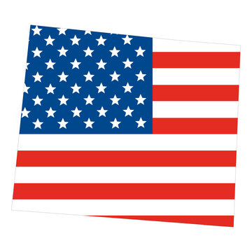 Colorado with USA flag. USA map