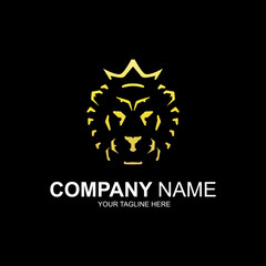 Lion logo. Modern king of the jungle logo.