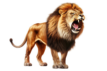 Roaring Lion 3D PNG Icon Portraying Strength.