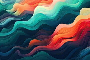 Evocative wave inspired background design for your creative project - obrazy, fototapety, plakaty