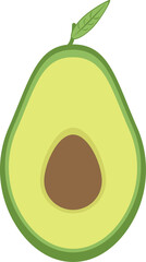 Avocado green with a stone. The concept of a healthy lifestyle