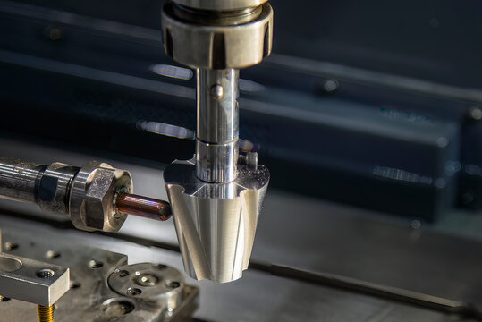 The mold and die manufacturing concept by 4-axis EDM machine.