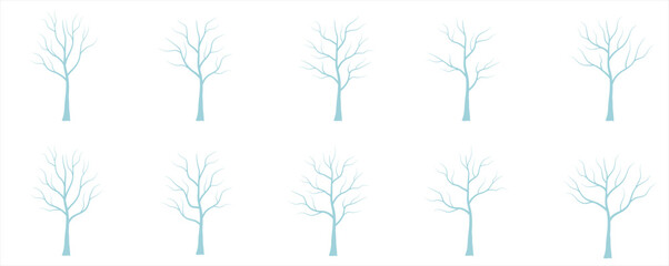 Hand Drawn Winter Tree Collection