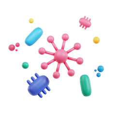 Bacteria 3D Icon