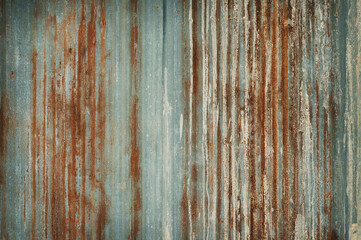 Fototapeta na wymiar Old zinc wall texture background, rusty on galvanized metal panel sheeting.