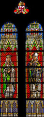 Stained-glass window in the old church	
