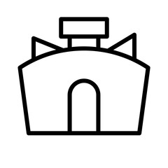 Arena Contour Fiel Outline Icon