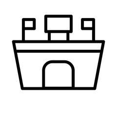 Ball Basket Game Outline Icon