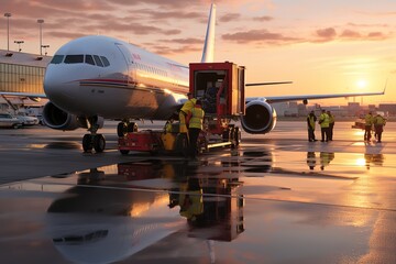 Fototapeta na wymiar aircraft maintenance process