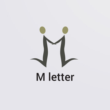 Icone Lettre M pour Design Logos, Symbole, Illustration Pictogramme Monogramme pour Business, Variations Alphabet Isolé Silhouette