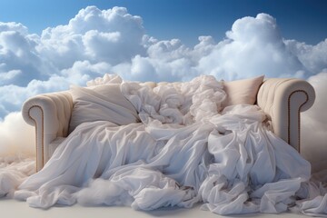 silk bed linen and the most delicate pillows and blankets, soft as feathers and light as clouds in...