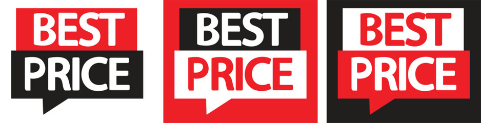 Best Price tag set of Vector art illustration.