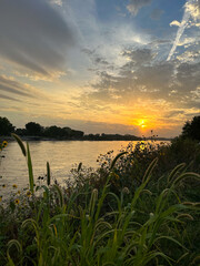 Sunset Over River