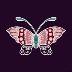 Javanese butterfly icon vector image illustration