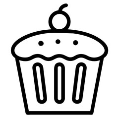 Cupcake cherry on top icon