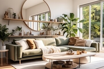 Cozy living room in modern with plant.