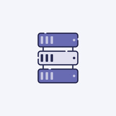 Versatile Server Icon - Data Center, Hosting, Cloud Computing, and Network Server Symbol - Perfect for IT Infrastructure, Web Hosting, and Server Maintenance Concept