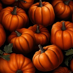 Pattern design for Halloween, tile pattern of pumpkin.