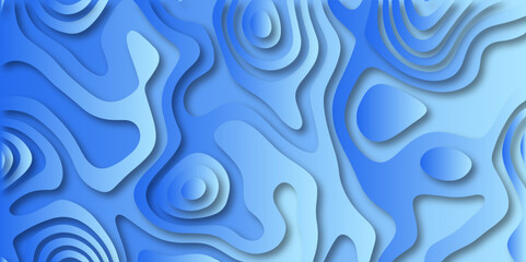 Fototapeta premium Abstract gradient colorful papercut background with wave.3d paper cut out background texture design.abstract vector seamless pattern with shadows Trendy contemporary design for prints flyers banners.