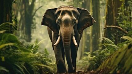 Fototapeta premium Elephant in jungle.