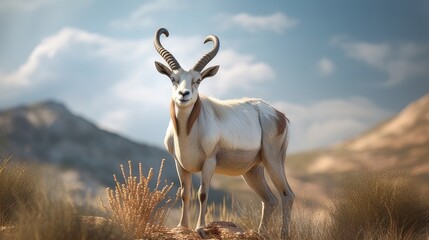 Naklejka na ściany i meble antelope in the mountains