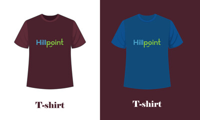 Minimalist Hill Point cartoon T-shirt design