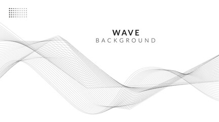 Abstract vector background with grey wavy lines.