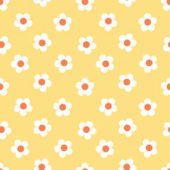 Flower geometric shapes seamless pattern background. Colorful, minimalist, abstract symbol for wallpaper, wrapping