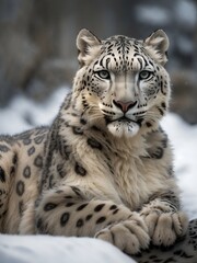 Obraz premium snow leopard portrait