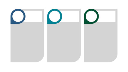 Blank company process chart infographic template as vector with 3 options can be used for progress, diagram, annual report, web design. Business concept